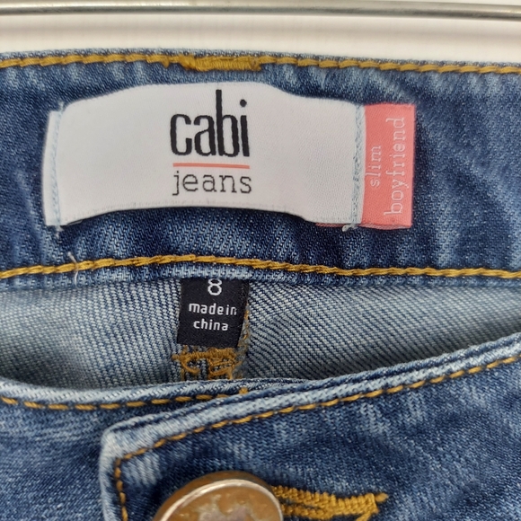 Cabi Slim Fit Boyfriend Jeans Size 8 - Picture 3 of 9